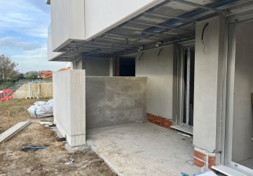 Progreso de una terraza en planta baja