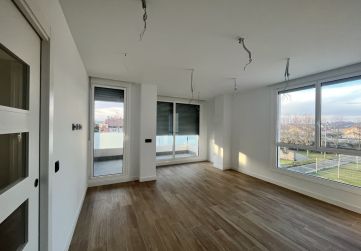 Prespectiva de salón de una vivienda