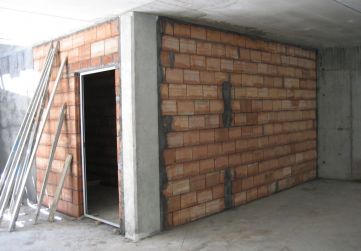 Tabiquería en Planta Sótano